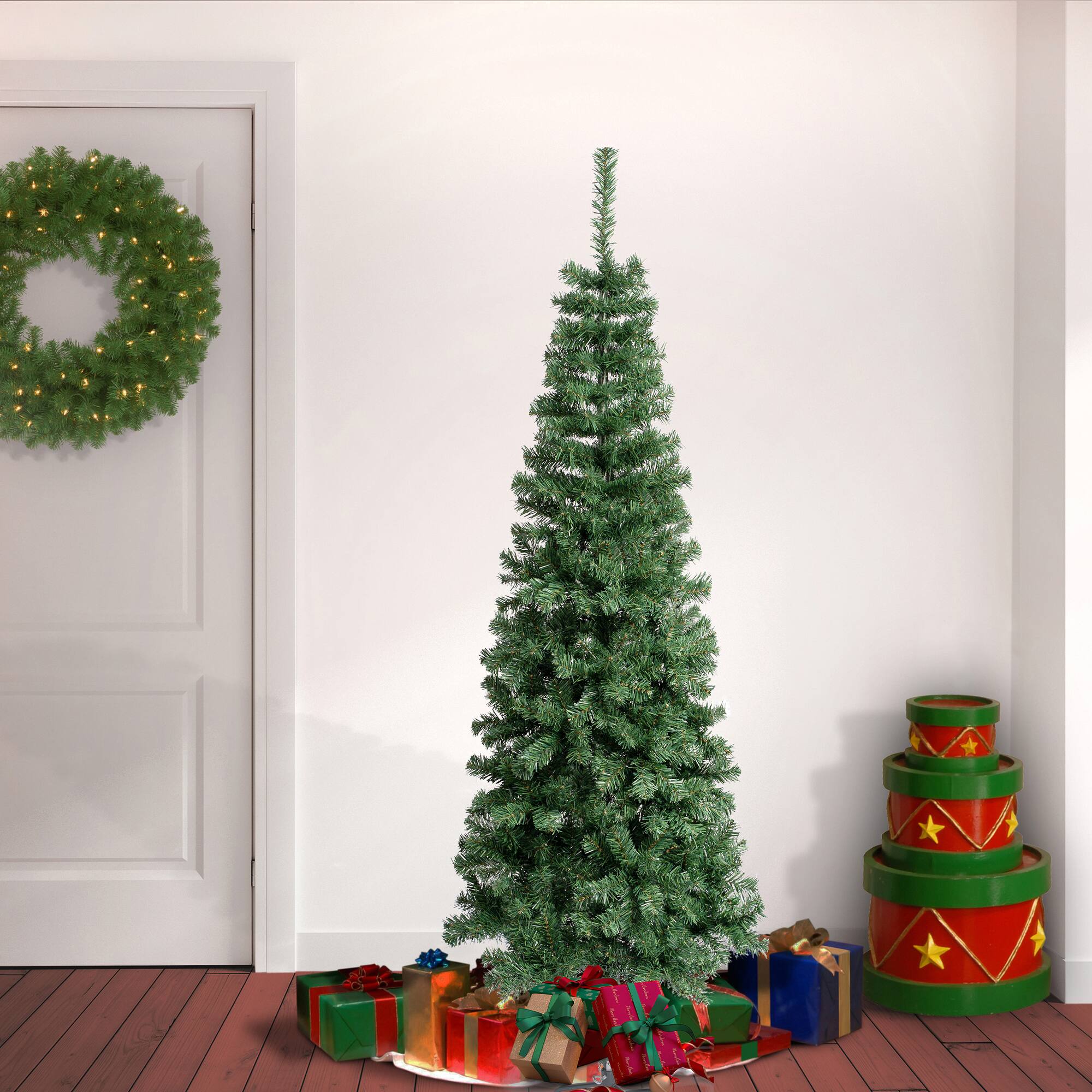 6ft. Unlit Linden Spruce Slim Artificial Christmas Tree
